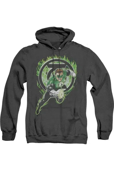 Gildan Green Lantern Space Cop Adult Heather Hoodie / Hooded Sweatshirt In Black