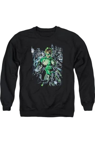 Gildan Green Lantern Surrounded By Death Adult Crewneck Sweatshirt In Black