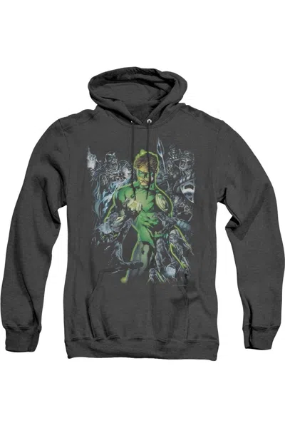 Gildan Green Lantern Surrounded By Death Adult Heather Hoodie / Hooded Sweatshirt In Black