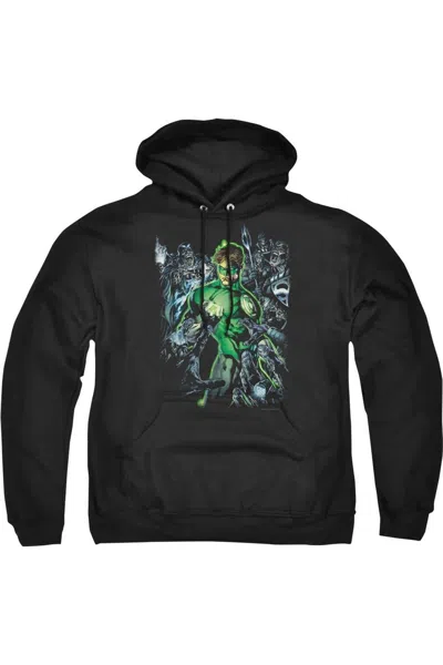 Gildan Green Lantern Surrounded By Death Adult Pull Over Hoodie / Hooded Sweatshirt In Black