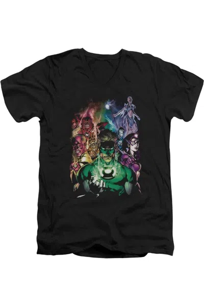 Gildan Green Lantern The New Guardians Short Sleeve Adult V Neck Tee / T-shirt In Black