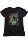 Gildan Green Lantern The New Guardians Short Sleeve Womens Tee / T-shirt In Black
