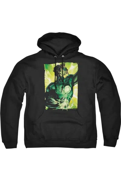 Gildan Green Lantern Up Up Adult Pull Over Hoodie / Hooded Sweatshirt In Black