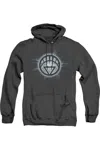 Gildan Green Lantern White Glow Adult Heather Hoodie / Hooded Sweatshirt In Black