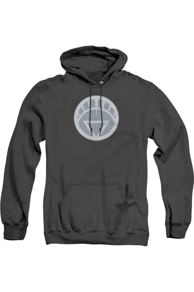 Gildan Green Lantern White Symbol Adult Heather Hoodie / Hooded Sweatshirt In Black