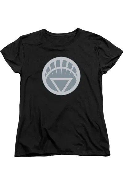 Gildan Green Lantern White Symbol Short Sleeve Womens Tee / T-shirt In Black