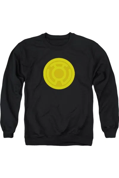Gildan Green Lantern Yellow Symbol Adult Crewneck Sweatshirt In Black