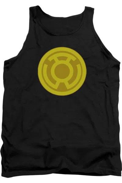 Gildan Green Lantern Yellow Symbol Adult Tank Top In Black