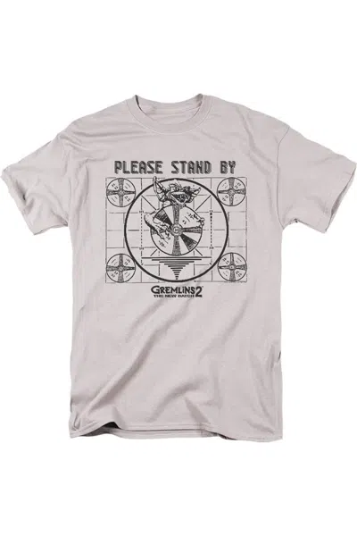 Gildan Gremlins 2 Please Stand By Short Sleeve Adult Tee / T-shirt In Silver