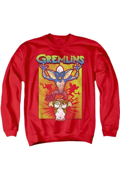 Gildan Gremlins Be Afraid Adult Crewneck Sweatshirt In Red