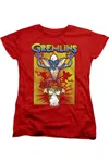Gildan Gremlins Be Afraid Short Sleeve Women´s Tee / T-shirt In Red