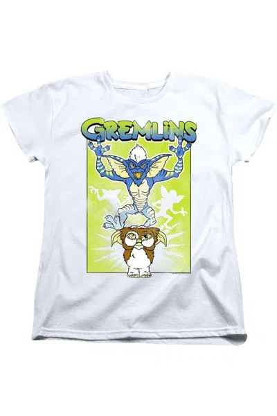 Gildan Gremlins Be Afraid Short Sleeve Women´s Tee / T-shirt In White