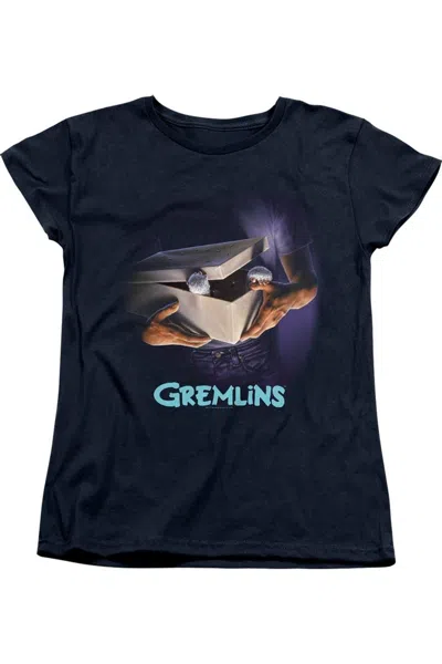 Gildan Gremlins Original Poster Short Sleeve Women´s Tee / T-shirt In Blue