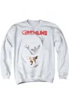Gildan Gremlins Shadow Adult Crewneck Sweatshirt In White