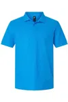 Gildan Hammer Pique Polo In Blue