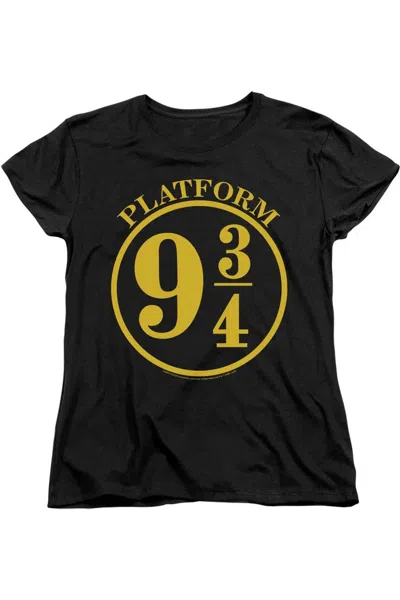 Gildan Harry Potter 9 3/4 Short Sleeve Womens T-shirt In Black
