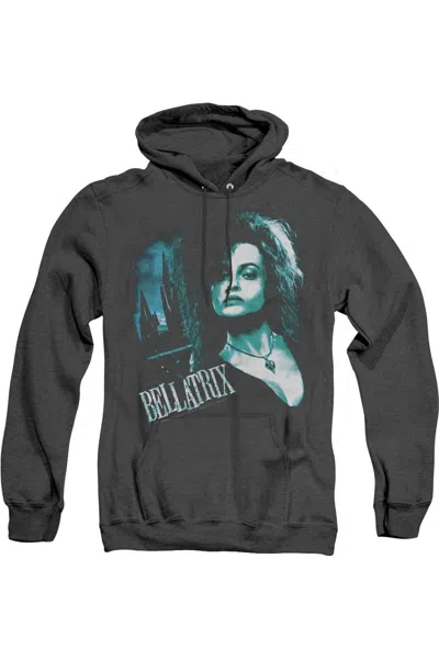Gildan Harry Potter Bellatrix Closeup Adult Heather Hoodie / Hooded Sweatshirt In Black