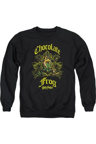 Gildan Harry Potter Chocolate Frog Adult Crewneck Sweatshirt In Black
