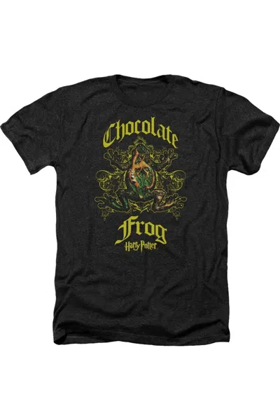 Gildan Harry Potter Chocolate Frog Adult Heather Tee / T-shirt In Black