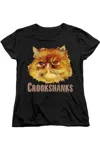 Gildan Harry Potter Crookshanks Color Short Sleeve Womens Tee / T-shirt In Black