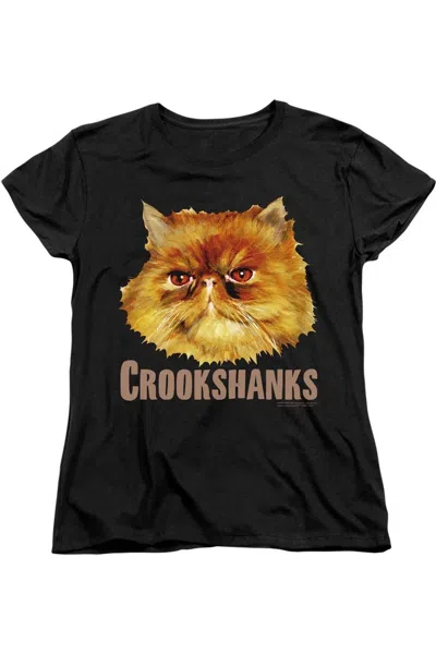 Gildan Harry Potter Crookshanks Color Short Sleeve Womens Tee / T-shirt In Black