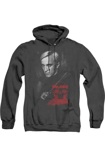 Gildan Harry Potter Draco Portrait Adult Heather Hoodie / Hooded Sweatshirt In Black