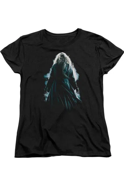 Gildan Harry Potter Dumbledore Burst Short Sleeve Womens Tee / T-shirt In Black
