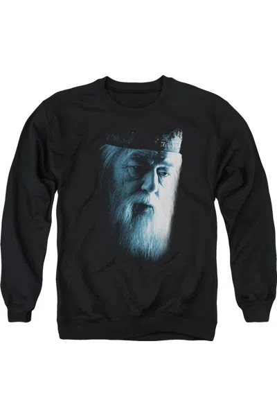 Gildan Harry Potter Dumbledore Face Adult Crewneck Sweatshirt In Black