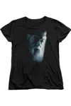 Gildan Harry Potter Dumbledore Face Short Sleeve Womens Tee / T-shirt In Black