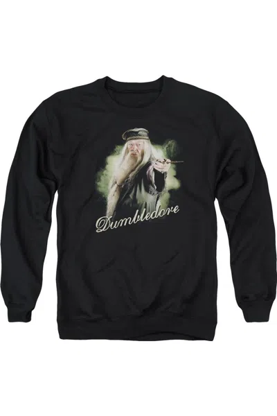 Gildan Harry Potter Dumbledore Wand Adult Crewneck Sweatshirt In Black