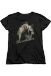 Gildan Harry Potter Dumbledore Wand Short Sleeve Womens Tee / T-shirt In Black