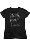 Gildan Harry Potter Final Fight Short Sleeve Womens Tee / T-shirt In Black