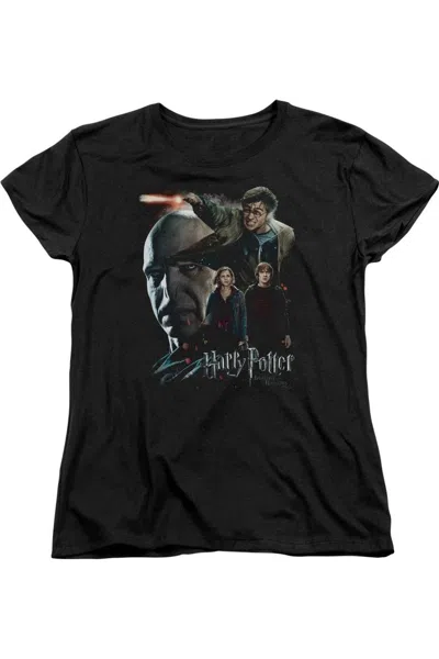 Gildan Harry Potter Final Fight Short Sleeve Womens Tee / T-shirt In Black