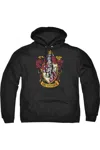 Gildan Harry Potter Gryffindor Crest Adult Pull Over Hoodie / Hooded Sweatshirt In Black