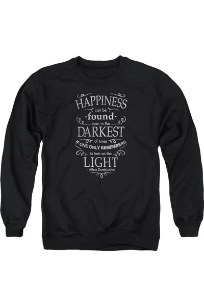 Gildan Harry Potter Happiness Adult Crewneck Sweatshirt In Black