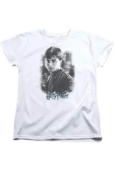 Gildan Harry Potter Harry In The Woods Short Sleeve Womens Tee / T-shirt In White