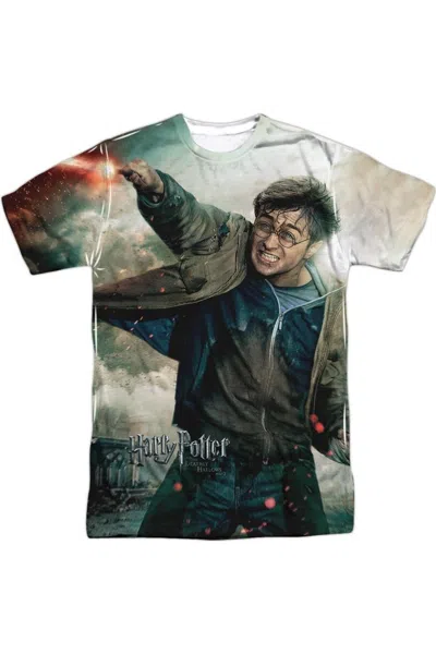 Gildan Harry Potter Harry Vs Voldemort Short Sleeve Adult Poly Crew Tee / T-shirt In White