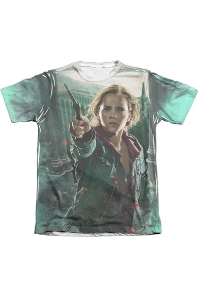 Gildan Harry Potter Hermione Final Battle Adult Poly/cotton Short Sleeve Tee / T-shirt In White
