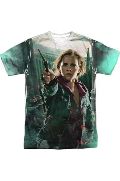 Gildan Harry Potter Hermione Final Battle Short Sleeve Adult Poly Crew Tee / T-shirt In White