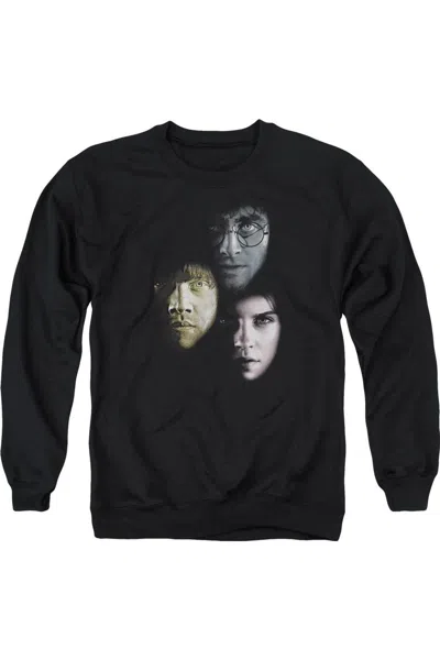 Gildan Harry Potter Hero Heads Adult Crewneck Sweatshirt In Black