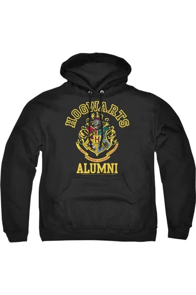 Gildan Harry Potter Hogwarts Alumni Adult Pull Over Hoodie / Hooded Sweatshirt In Black
