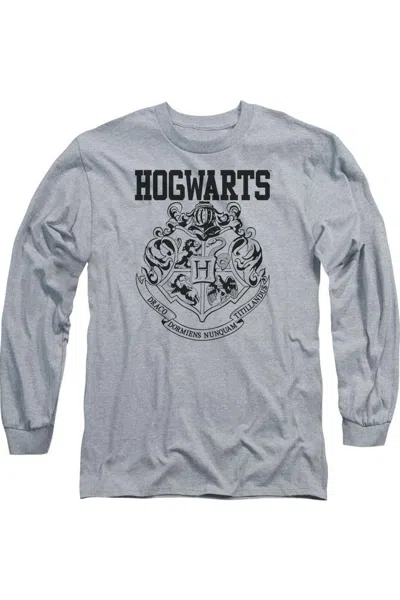 Gildan Harry Potter Hogwarts Athletic Adult Crewneck Sweatshirt In Silver