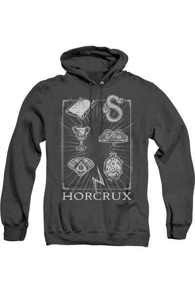 Gildan Harry Potter Horcrux Symbols Adult Heather Hoodie / Hooded Sweatshirt In Black