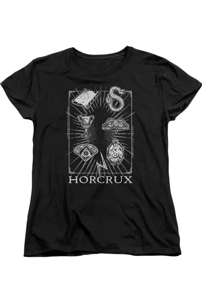 Gildan Harry Potter Horcrux Symbols Short Sleeve Womens Tee / T-shirt In Black
