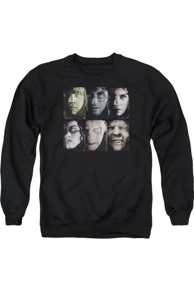Gildan Harry Potter Horizontal Heads Adult Crewneck Sweatshirt In Black