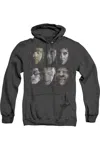 Gildan Harry Potter Horizontal Heads Adult Heather Hoodie / Hooded Sweatshirt In Black