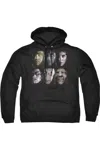 Gildan Harry Potter Horizontal Heads Adult Pull Over Hoodie / Hooded Sweatshirt In Black