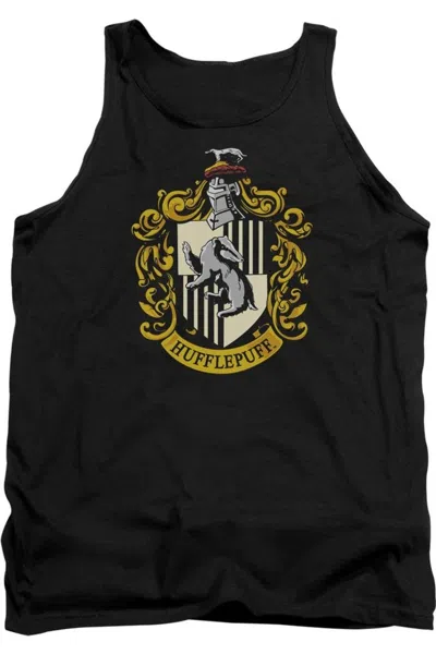 Gildan Harry Potter Hufflepuff Crest Adult Tank Top In Black