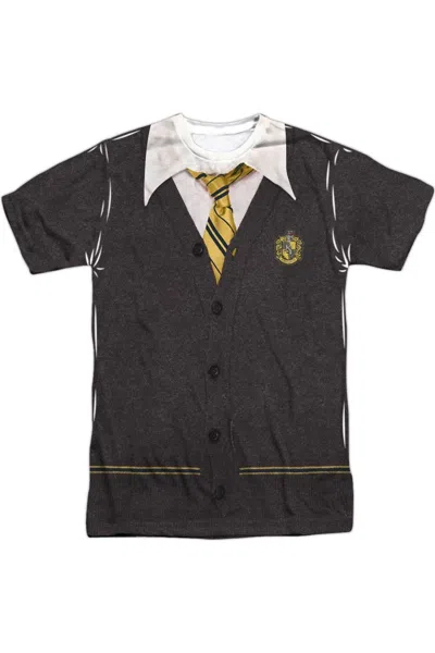 Gildan Harry Potter Hufflepuff Uniform Short Sleeve Adult Poly Crew Tee / T-shirt In Multi