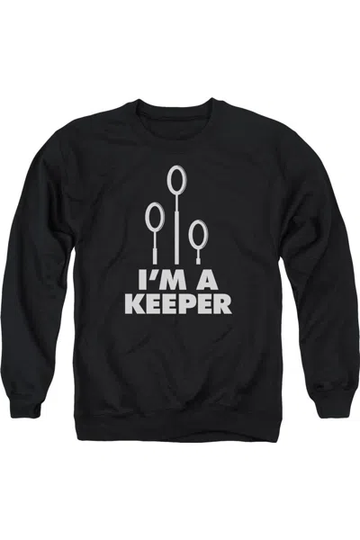 Gildan Harry Potter Keeper Adult Crewneck Sweatshirt In Black